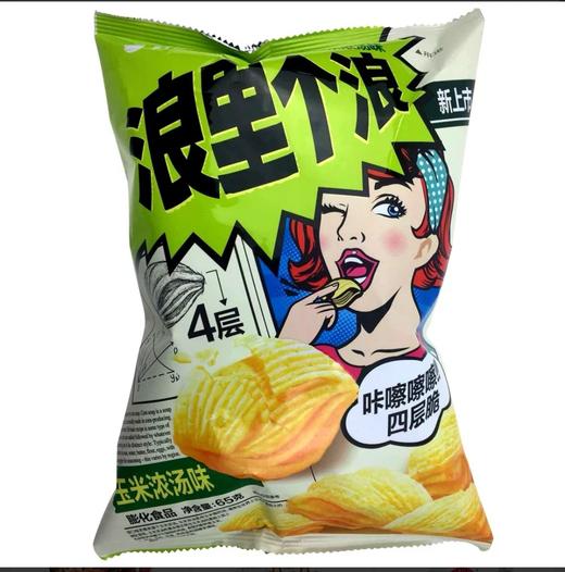 好丽友浪里个浪膨化食品玉米浓汤味65g 商品图0