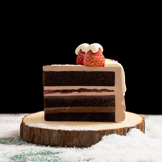 【圣诞树桩】手工刻制树桩年轮和大颗草莓甜润清新，奏响舌尖的圣诞颂歌 商品图3