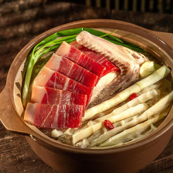 金字金华火腿中上方切块 浙江特产  煲汤熟食腊味腊肉火腿肉  288g/块 商品图0