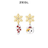 ZEGL圣诞系列雪花糖果耳环女2022年新款潮可爱猫咪耳钉秋冬耳饰品 商品缩略图0