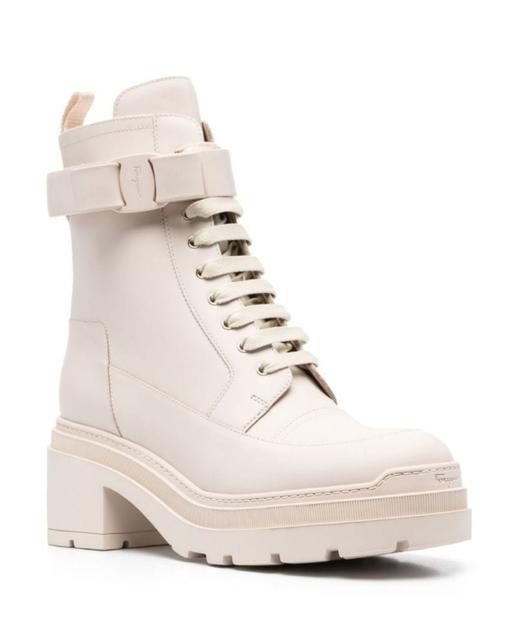 【特价商品不退不换】FERRAGAMO 菲拉格慕 靴子女  0753733-003 白色.牛皮革（暂无品牌物料包装） 商品图0