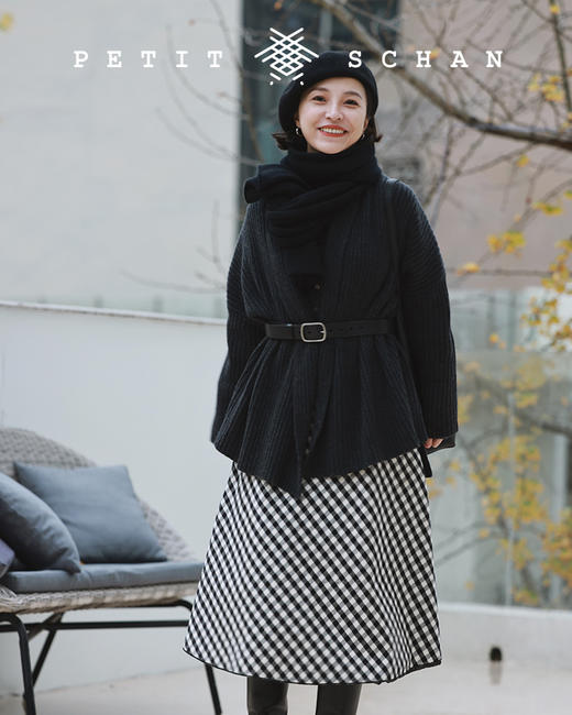 PETIT SCHAN小闪 CLO#160 waltz 圆舞曲 日本进口双面磨毛棉麻半身裙极简主义法式伞裙 商品图2