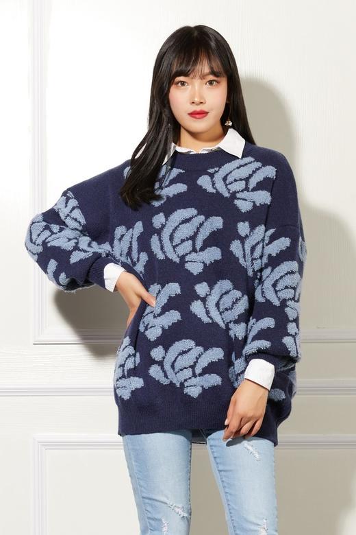 ANSUABEL 时尚提花针织上衣 10995 商品图0