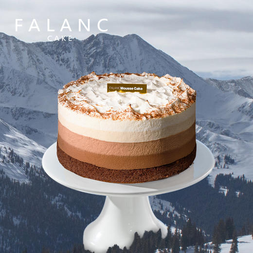 【厚乳拿铁慕斯蛋糕】外层厚乳拿铁风味奶油 内层巧克力芝士与拿铁慕斯口味层层递增 商品图1