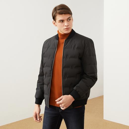 【特价】柒牌男装羽绒服休闲百搭棒球领长袖白鸭绒厚外套男士立领保暖	121E70250 商品图1