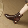 【预售5天】秋冬新款，欧美百搭出行粗跟短靴LD-6147 商品缩略图5