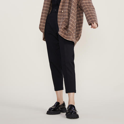 谜底22冬季新款经典百搭直筒西裤女简约时尚萝卜九分裤224MK1739 商品图1