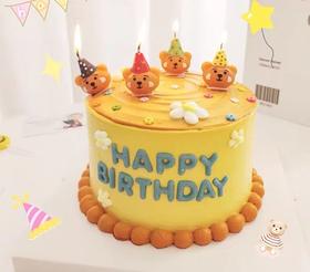 网红可爱帽子小熊蜡烛（4个装）