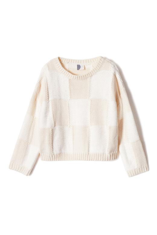 NECESSARY OBJECTS 拼色格纹百搭毛衣 8103 商品图4