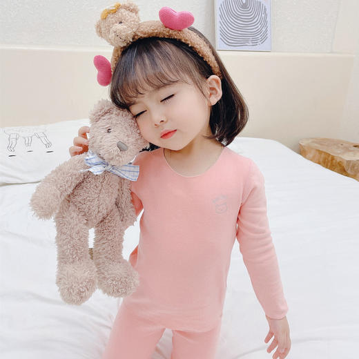 【超暖！舒服到爆的儿童家居服】秋冬双面德绒儿童内衣套装，呵护宝宝稚嫩肌肤，透气舒适，无痕男女童小孩秋衣秋裤中大童保暖睡衣套装男女童 商品图1