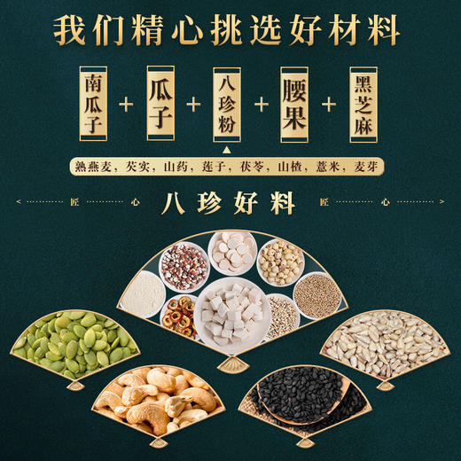 【远离湿态！坚果茯苓八珍糕】轻享，粗粮代餐轻食，腰果黑芝麻糕，搭配牛奶营养早餐，下午茶休闲茶点零食糕点-rui放心吃进口中老年健康 商品图2