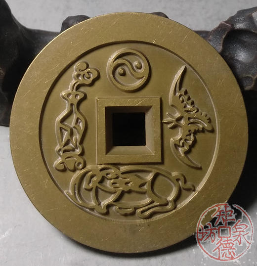 古泉书馆文创 太平福象吉祥图  雕母 文房铜镇 DJ0003 商品图5