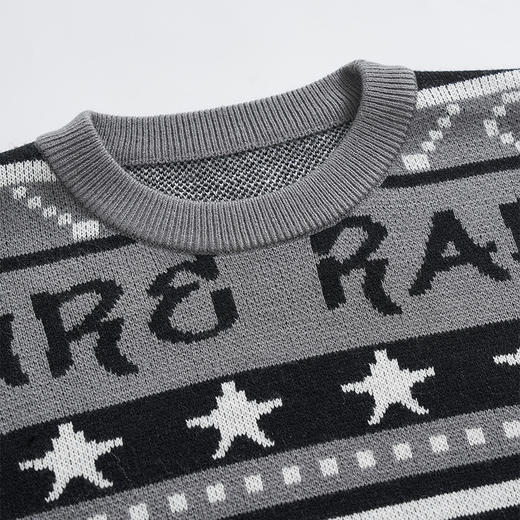 西遇提花毛衣男款新款圆领内搭兔子针织衫潮牌长袖上衣10132010 商品图1