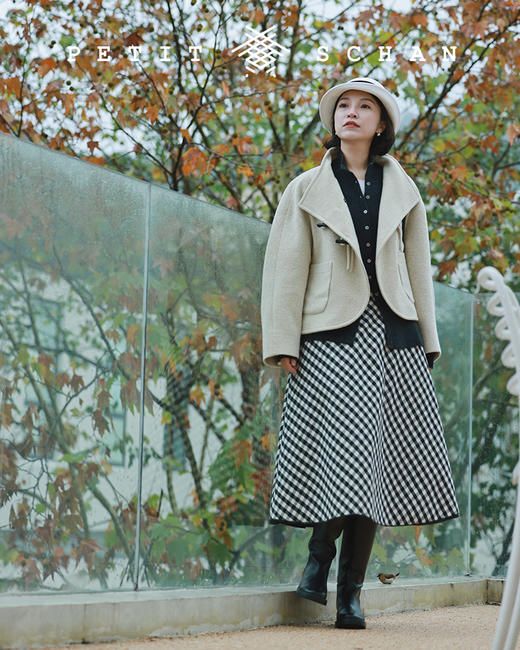 PETIT SCHAN小闪 CLO#160 waltz 圆舞曲 日本进口双面磨毛棉麻半身裙极简主义法式伞裙 商品图8