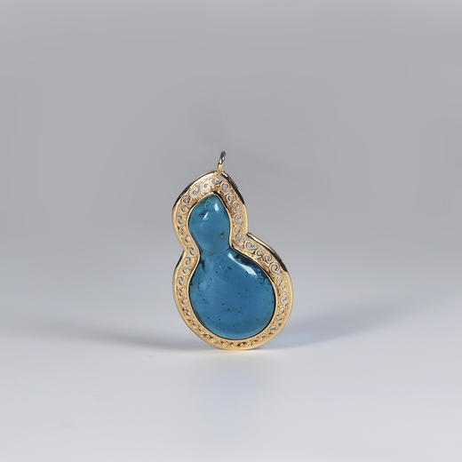 元代琉璃“海蓝之谜”项坠 商品图0