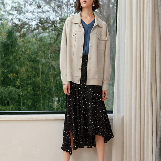 裁缝学苑AG03麂皮绒派克宽松港风短款上衣1:1实物服装纸样图纸牛皮纸样 商品图2