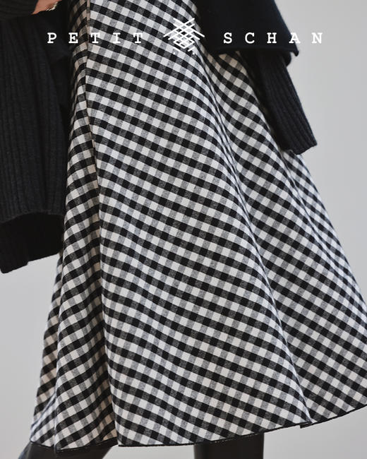 PETIT SCHAN小闪 CLO#160 waltz 圆舞曲 日本进口双面磨毛棉麻半身裙极简主义法式伞裙 商品图14