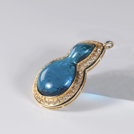 元代琉璃“海蓝之谜”项坠 商品图2