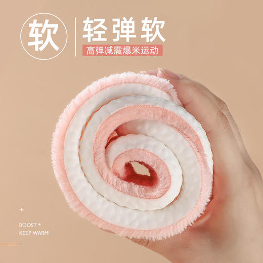 【卡姿泊暖绒绒爆米花鞋垫】新创仿羊羔绒+爆米花超弹颗粒，暖绒蓬松保暖，内里膨体中空，隔绝冷空气，垫着倍感舒适温暖 商品图1