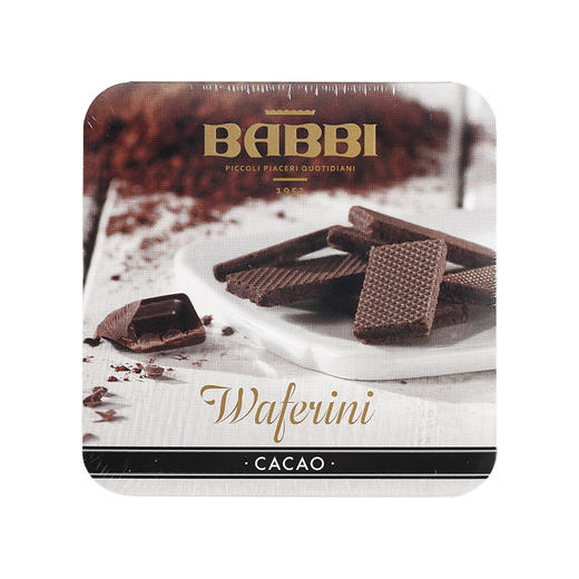 意大利BABBI可可味威化饼干190g/051041 香味浓郁甜度适中薄薄一片 商品图0