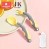 【2套装】科巢宝宝学吃饭训练勺子婴儿辅食弯头叉勺一岁可弯曲儿童餐具套装辅食勺 商品缩略图6