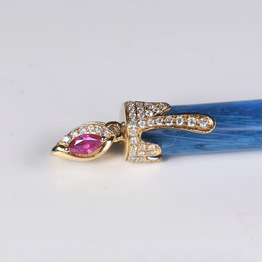 元代琉璃棒“明月心”项坠 商品图4