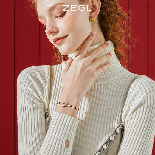 ZEGL猫咪彩色串珠手链女2023年新款轻奢小众精致闺蜜手饰品多巴胺穿搭饰品手饰 商品图5