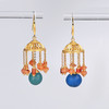 辽代琉璃珠华盖不对称耳环 商品缩略图0