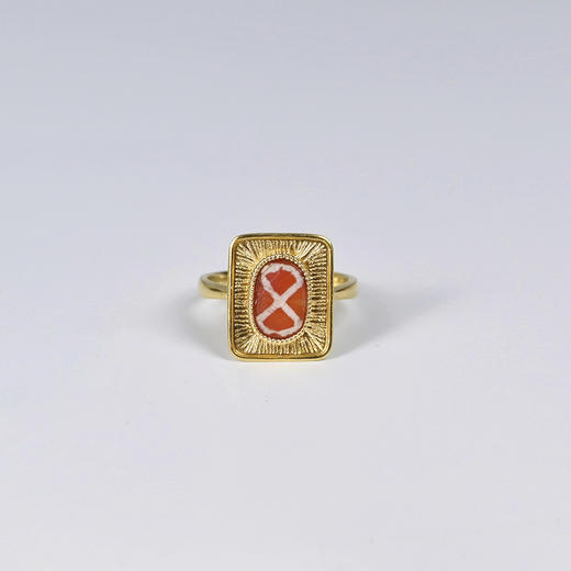 镶蚀红玉髓“生生不息”戒指 商品图0