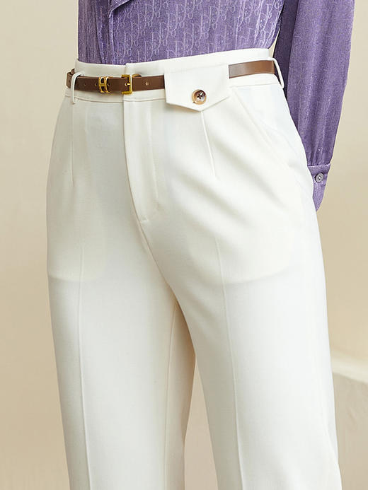 剩S 米思阳2024秋季新款知性OL职场女式九分裤纯色百搭修身小脚裤0120 商品图4