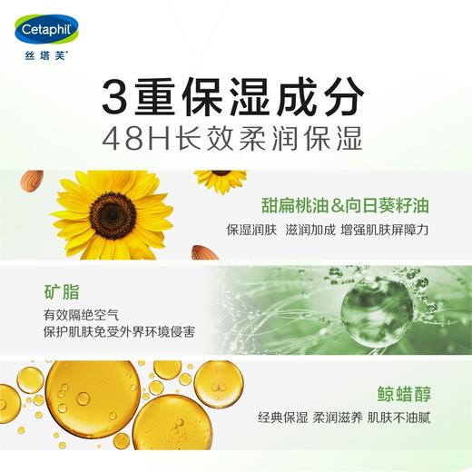 美国 Cetaphil 丝塔芙补水保湿大白罐身体乳（家庭装）550g 商品图5