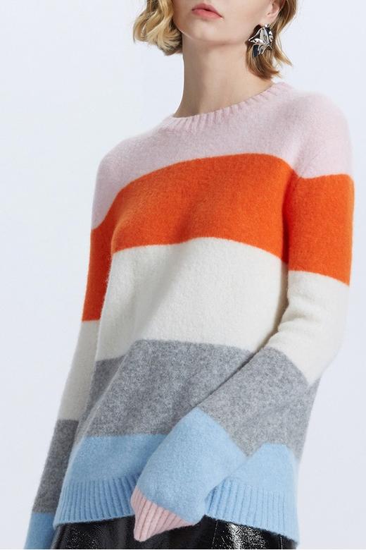 OCHIRLY欧时力 条纹撞色羊毛毛衣 10381 商品图2