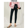 VIMAGE纬漫纪春季新款黑色小脚裤V1905521 商品缩略图0