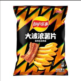 乐事大波浪薯片碳烤五花肉味70g