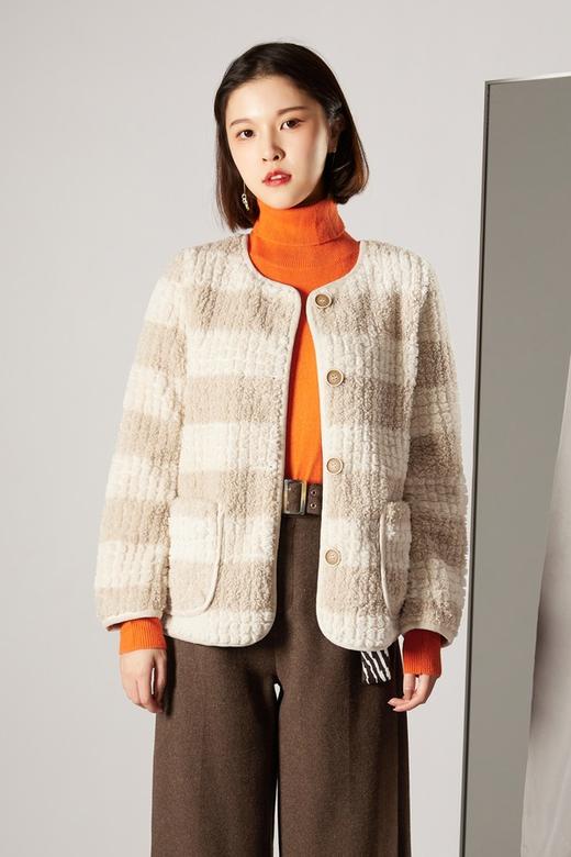 LNNNS 毛绒感条纹外套 10554 商品图0