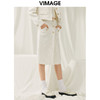 VIMAGE纬漫纪春季新款白色开叉半裙V1906502 商品缩略图2