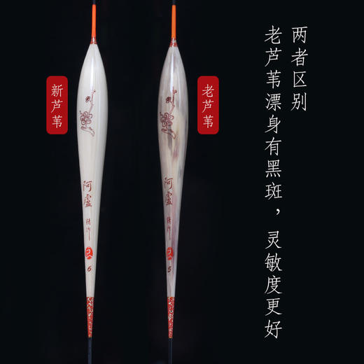 阿卢正品LPC08 芦苇垂钓鱼漂灵敏混养加长粗硬尾立式浮漂 商品图4