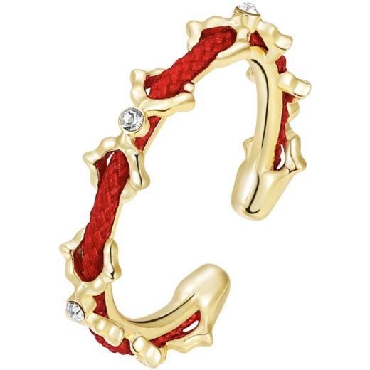 ZEGL设计师本命年系列心愿兔子红绳戒指女小众设计个性开口食指戒 商品图7