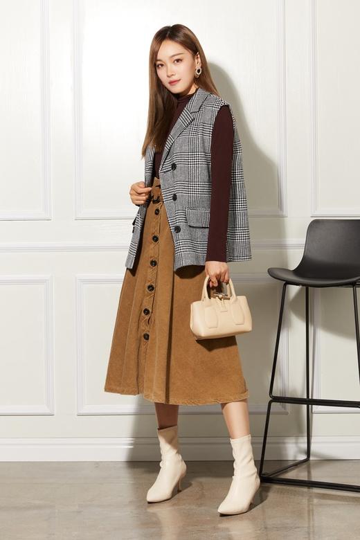 ESTELLICA 经典千鸟格西装马甲外套 10508 商品图1