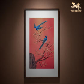 铜师傅 手工錾刻 铜雕画 《喜气盈门》