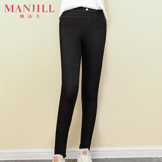 熳洁儿 秋冬加厚保暖蚕丝羊绒小黑裤22707501 商品图2