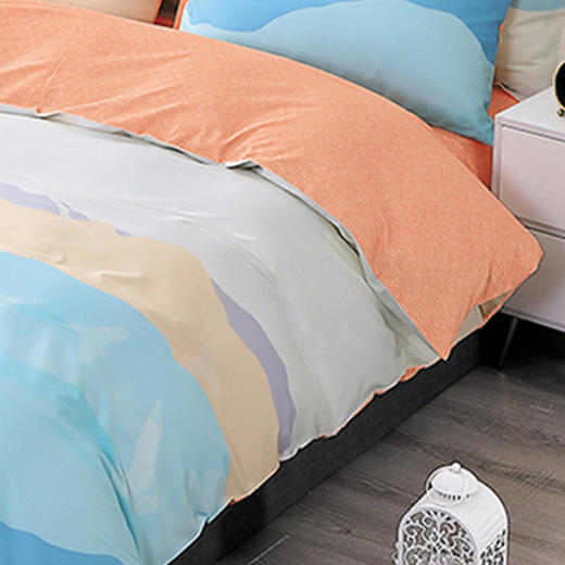 奥若拉抗菌贡缎长绒棉棉活印花四件套 商品图5