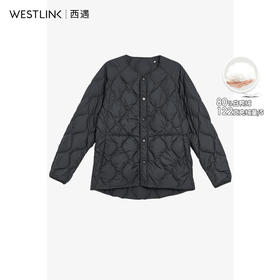 西遇设计感菱格羽绒服男2023年冬季新款轻薄舒适创意海浪线外套12022312