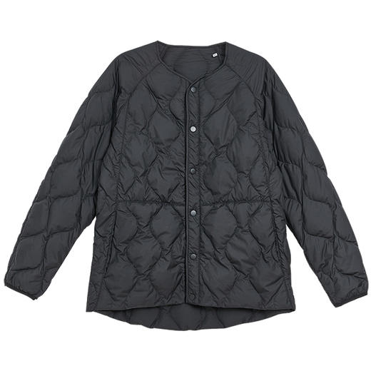 西遇设计感菱格羽绒服男2023年冬季新款轻薄舒适创意海浪线外套12022312 商品图4