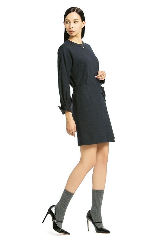 Eifini伊芙丽 藏青色修身连衣裙 80 商品图3