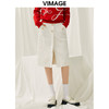 VIMAGE纬漫纪春季新款白色开叉半裙V1906502 商品缩略图5
