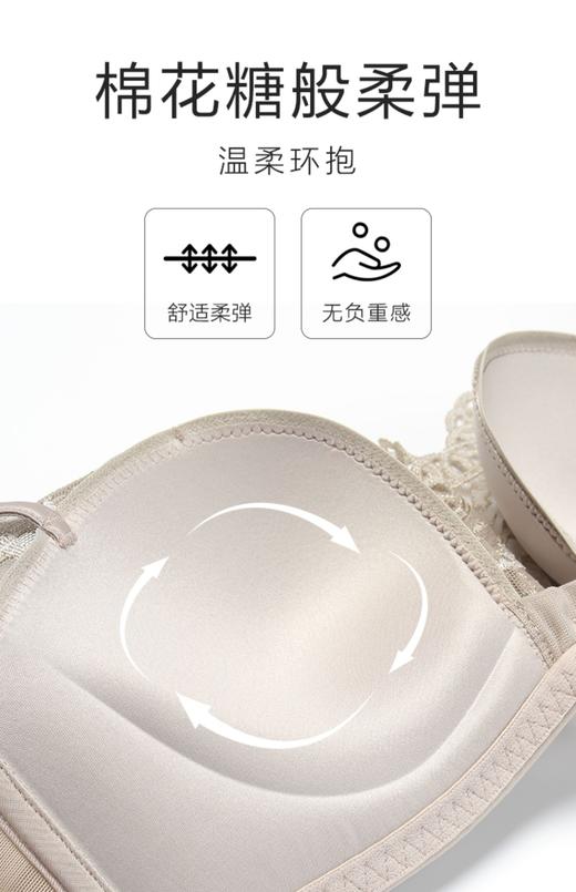 5F EmbryForm安莉芳东方魅力蕾丝轻柔杯无钢圈聚拢文胸 商品图5