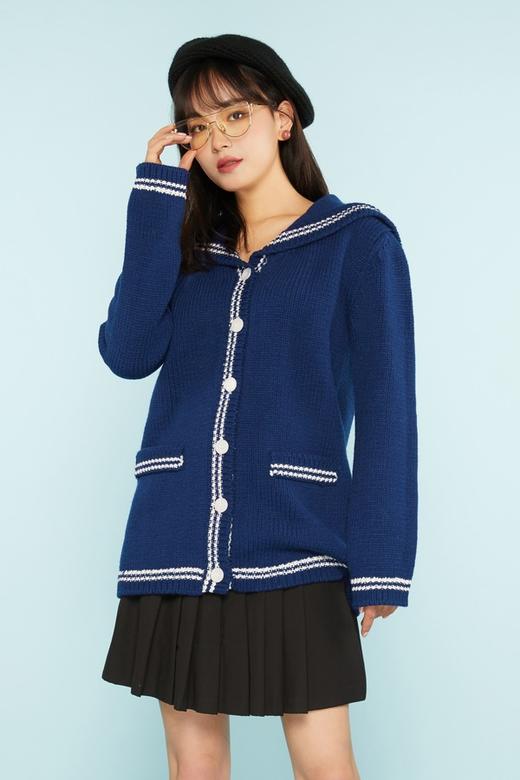 Stay2Weeks 蓝色水手领开衫外套 11510 商品图0