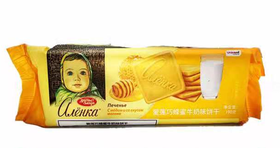 爱莲巧俄罗斯进口蜂蜜牛奶味饼干