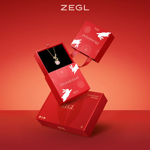 ZEGL设计师本命年系列桃花兔子项链女生轻奢小众设计感贝壳锁骨链 商品图2
